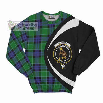 Monteith Tartan Sweatshirt with Family Crest Circle Style