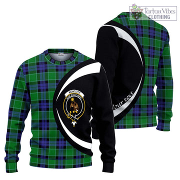 Monteith Tartan Ugly Sweater with Family Crest Circle Style