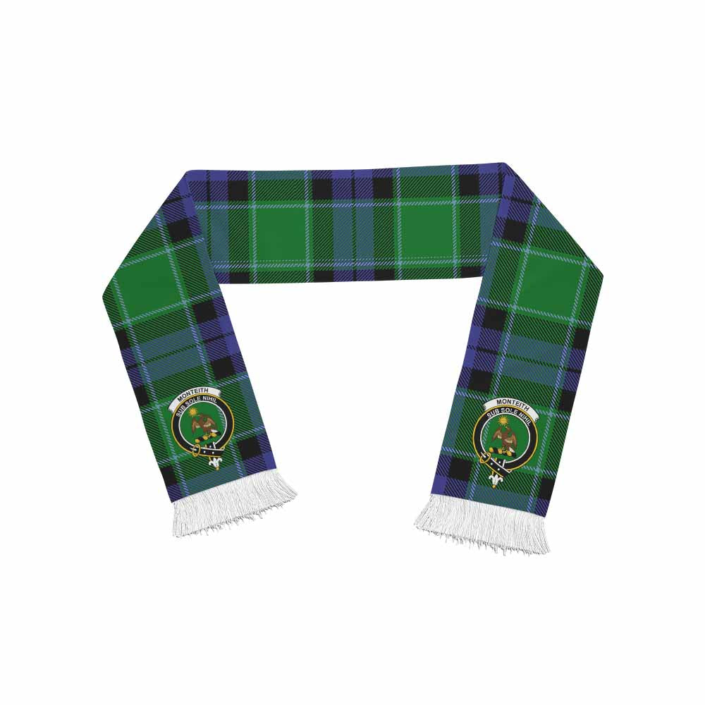 Monteith Tartan Ruffneck Scarf with Family Crest One Size 67.7*6.7 inches - Tartan Vibes Clothing