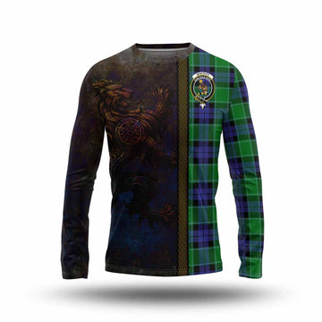Monteith Tartan Family Crest Long Sleeve T-Shirt Alba Gu Brath Be Brave Lion Ancient Style Unisex - Tartan Vibes Clothing