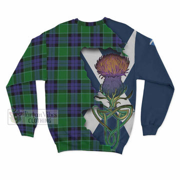 Monteith Tartan Family Crest Sweatshirt Scottish Thistle Celtic Inspired - Tartan Vibes Clothing