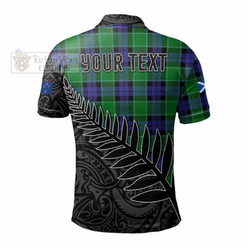 Monteith Crest Tartan Polo Shirt with New Zealand Silver Fern Half Style - Tartan Vibes Clothing
