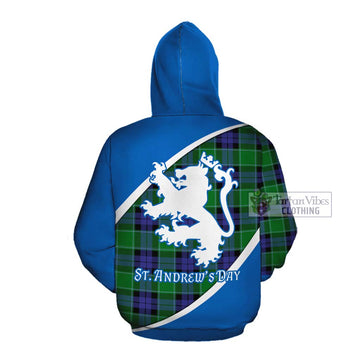 Monteith Family Crest Tartan Cotton Hoodie Celebrate Saint Andrew's Day in Style Pullover Hoodie - Tartan Vibes Clothing