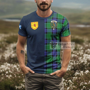 Monteith Tartan T-Shirt Alba with Scottish Lion Royal Arm Half Style