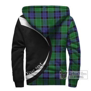 Monteith Tartan Sherpa Hoodie with Family Crest Circle Style