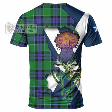 Monteith Tartan Family Crest T-Shirt Scottish Thistle Celtic Inspired - Tartan Vibes Clothing