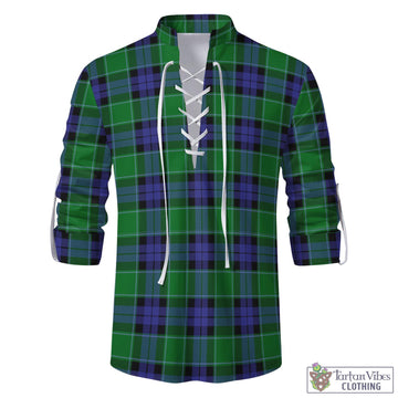 Monteith Tartan Men's Scottish Traditional Jacobite Ghillie Kilt Shirt