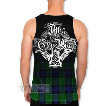 Monteith Tartan Men's Tank Top Featuring Alba Gu Brath Family Crest Celtic Inspired - Tartan Vibes Clothing