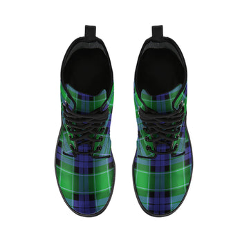 Monteith Tartan Leather Boots