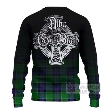 Monteith Tartan Ugly Sweater Featuring Alba Gu Brath Family Crest Celtic Inspired