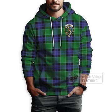 Monteith Tartan Hoodie with Family Crest and Bearded Skull Holding Bottles of Whiskey - Tartan Vibes Clothing