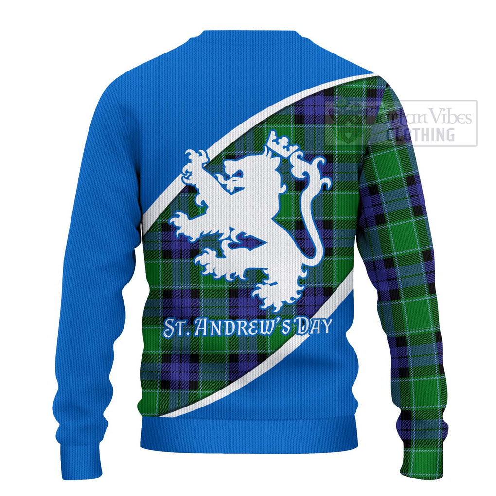 Tartan Vibes Clothing Monteith Family Crest Tartan Knitted Sweater Celebrate Saint Andrew's Day in Style