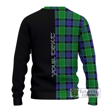 Monteith Tartan Ugly Sweater with Family Crest and Half Of Me Style