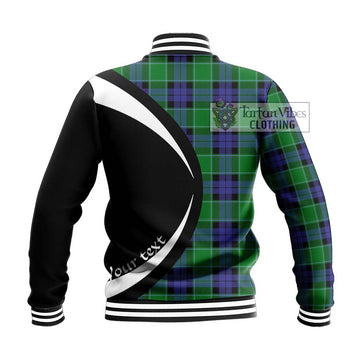 Monteith Tartan Baseball Jacket with Family Crest Circle Style - Tartan Vibes Clothing