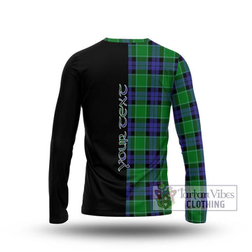 Monteith Tartan Long Sleeve T-Shirt with Family Crest and Half Of Me Style - Tartan Vibes Clothing