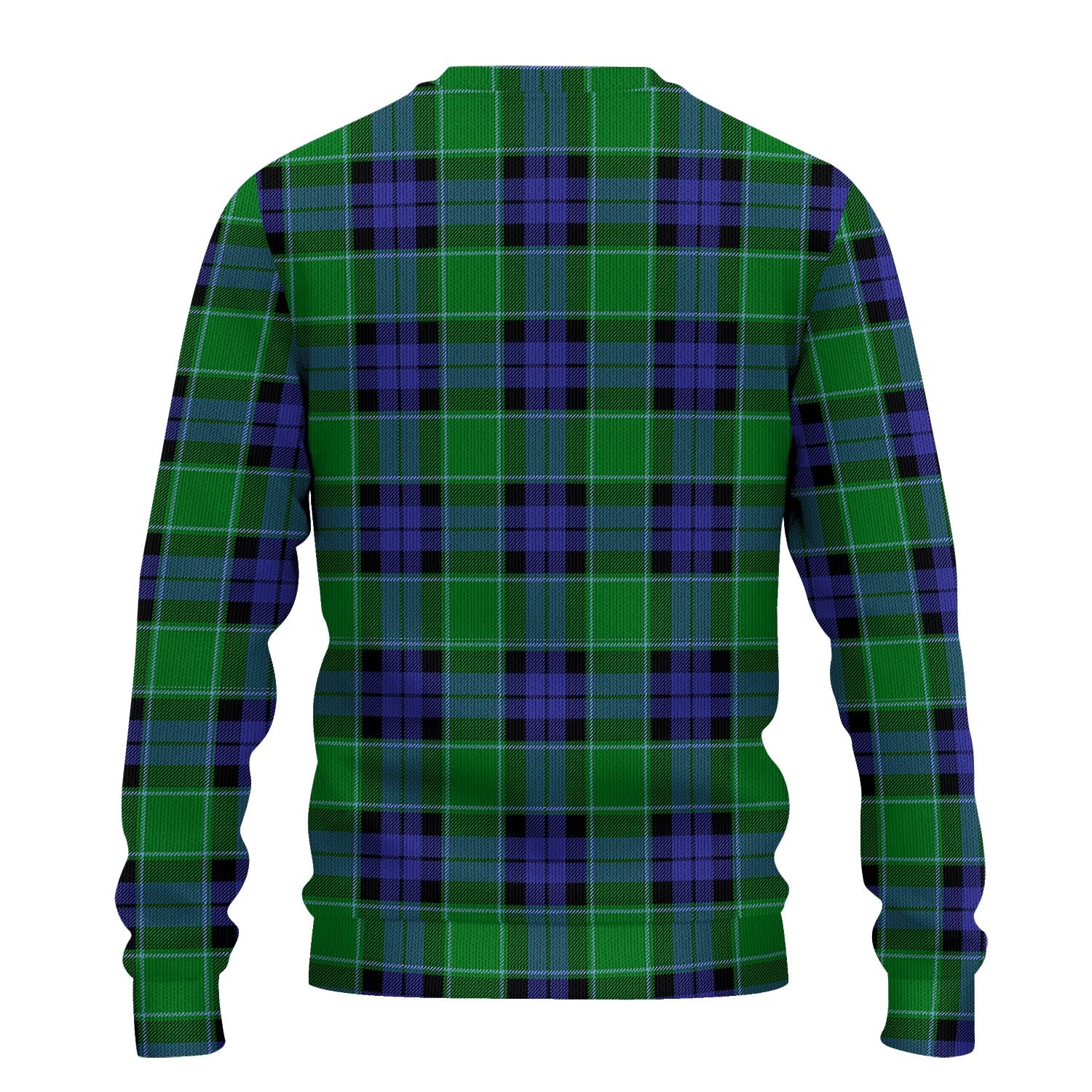 Monteith Tartan Knitted Sweater with Family Crest - Tartanvibesclothing