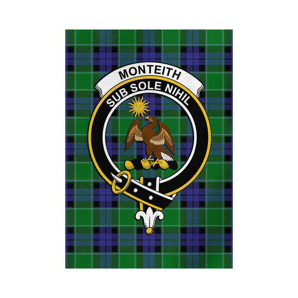 Monteith Tartan Flag with Family Crest - Tartan Vibes Clothing