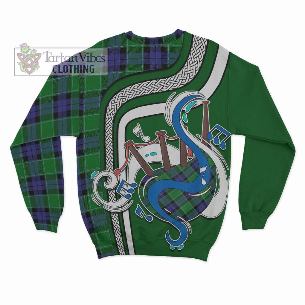 Tartan Vibes Clothing Monteith Tartan Sweatshirt with Epic Bagpipe Style