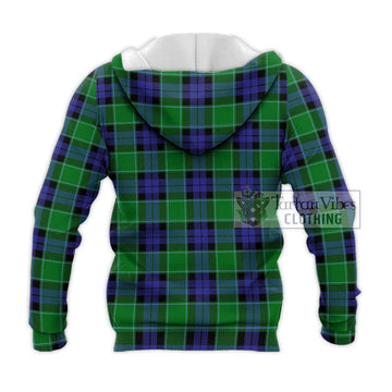 Monteith Tartan Knitted Hoodie with Family Crest DNA In Me Style