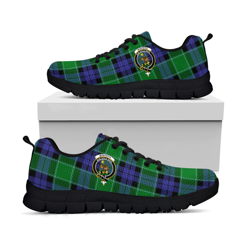 Monteith Tartan Sneakers with Family Crest - Tartan Vibes Clothing