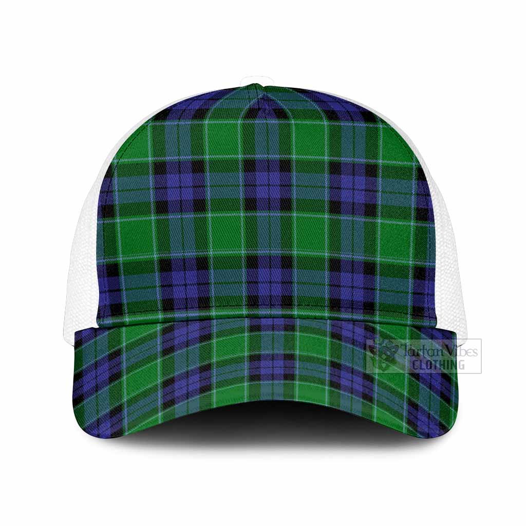 Monteith Tartan Mesh Trucker Cap One Size (Adjustable) White - Tartan Vibes Clothing