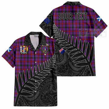 Montgomery Crest Tartan Short Sleeve Button Shirt with New Zealand Silver Fern Half Style