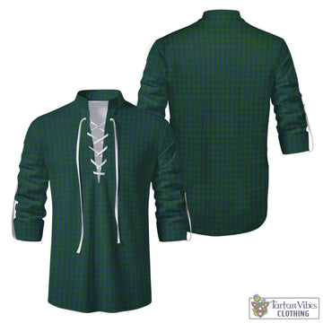 Montgomery Tartan Men's Scottish Traditional Jacobite Ghillie Kilt Shirt