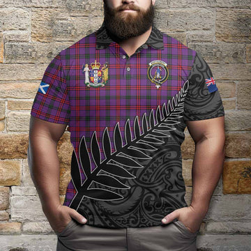 Montgomery Crest Tartan Polo Shirt with New Zealand Silver Fern Half Style