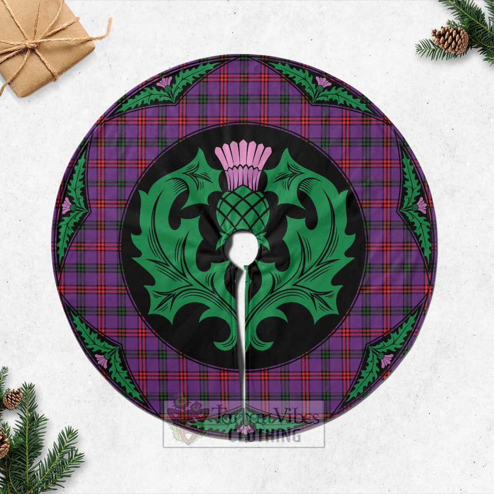 Tartan Vibes Clothing Montgomery Tartan Christmas Tree Skirt Scottish Thistle Style