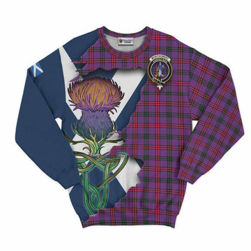 Montgomery Tartan Family Crest Sweatshirt Scottish Thistle Celtic Inspired Unisex - Tartan Vibes Clothing