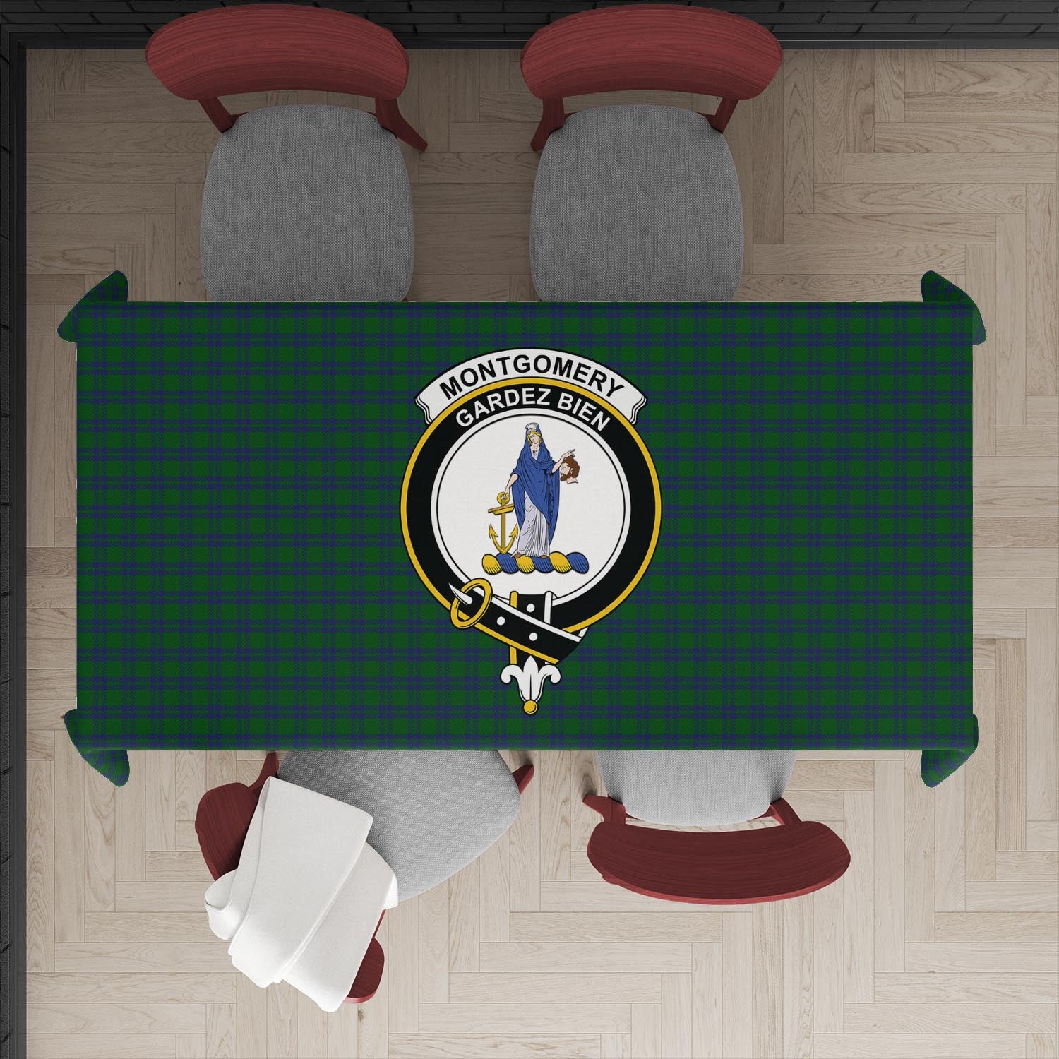 montgomery-tatan-tablecloth-with-family-crest