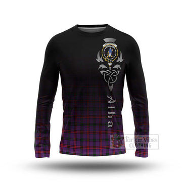 Montgomery Tartan Long Sleeve T-Shirt Featuring Alba Gu Brath Family Crest Celtic Inspired