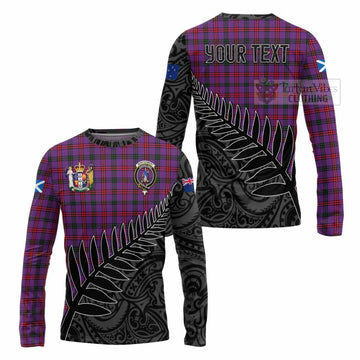 Montgomery Crest Tartan Long Sleeve T-Shirt with New Zealand Silver Fern Half Style