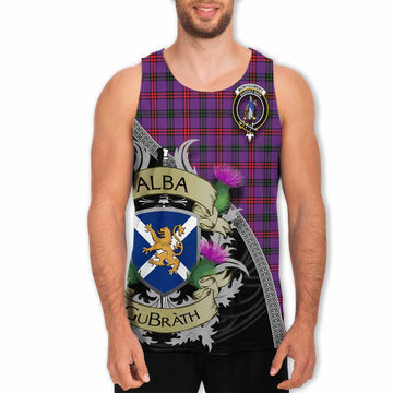 Montgomery Tartan Family Crest Men's Tank Top Lion Rampant Royal Thistle Shield Celtic Inspired Men - Tartan Vibes Clothing