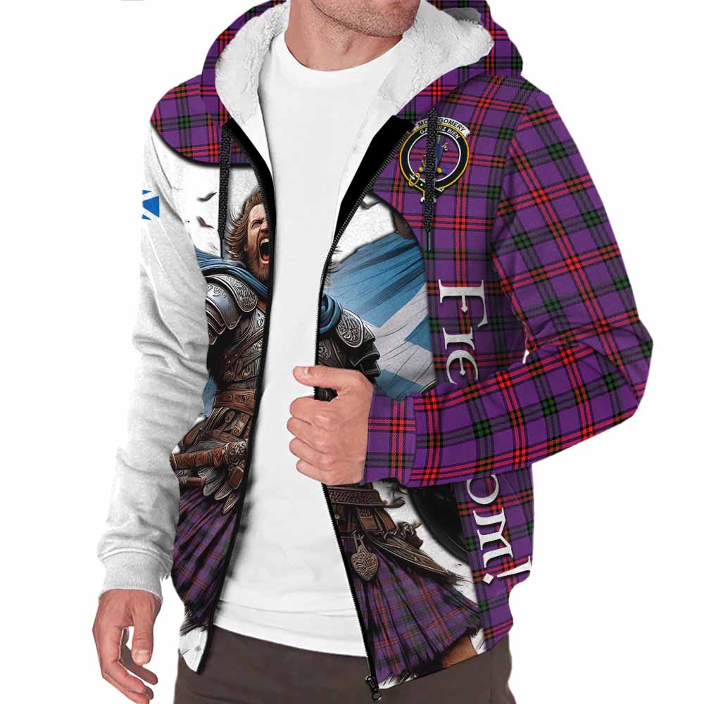 Tartan Vibes Clothing Montgomery Crest Tartan Sherpa Hoodie Inspired by the Freedom of Scottish Warrior