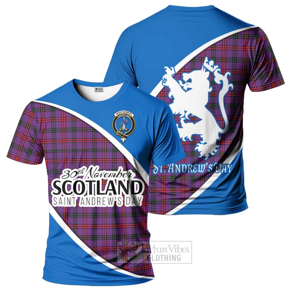 Tartan Vibes Clothing Montgomery Family Crest Tartan T-Shirt Celebrate Saint Andrew's Day in Style