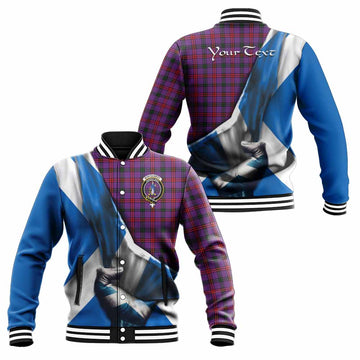 Montgomery Tartan Baseball Jacket with Family Crest Scotland Patriotic Style