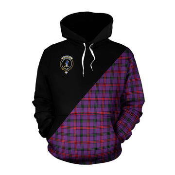 Montgomery Tartan Cotton Hoodie with Family Crest and Military Logo Style