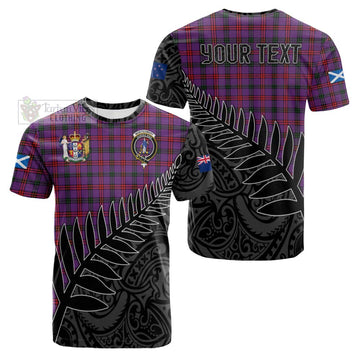 Montgomery Crest Tartan Cotton T-shirt with New Zealand Silver Fern Half Style