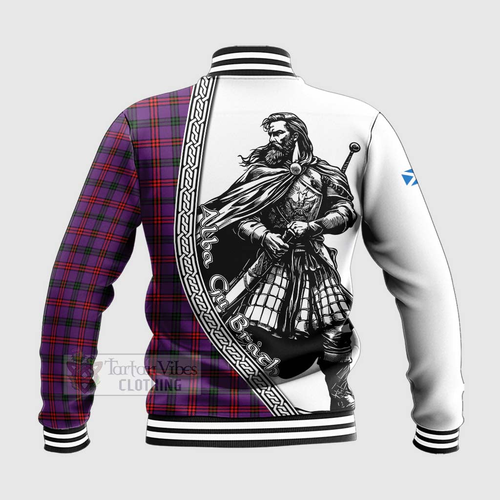 Tartan Vibes Clothing Montgomery Tartan Clan Crest Baseball Jacket with Highlander Warrior Celtic Style