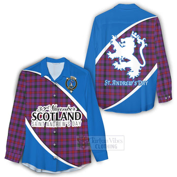 Montgomery Family Crest Tartan Women's Casual Shirt Celebrate Saint Andrew's Day in Style