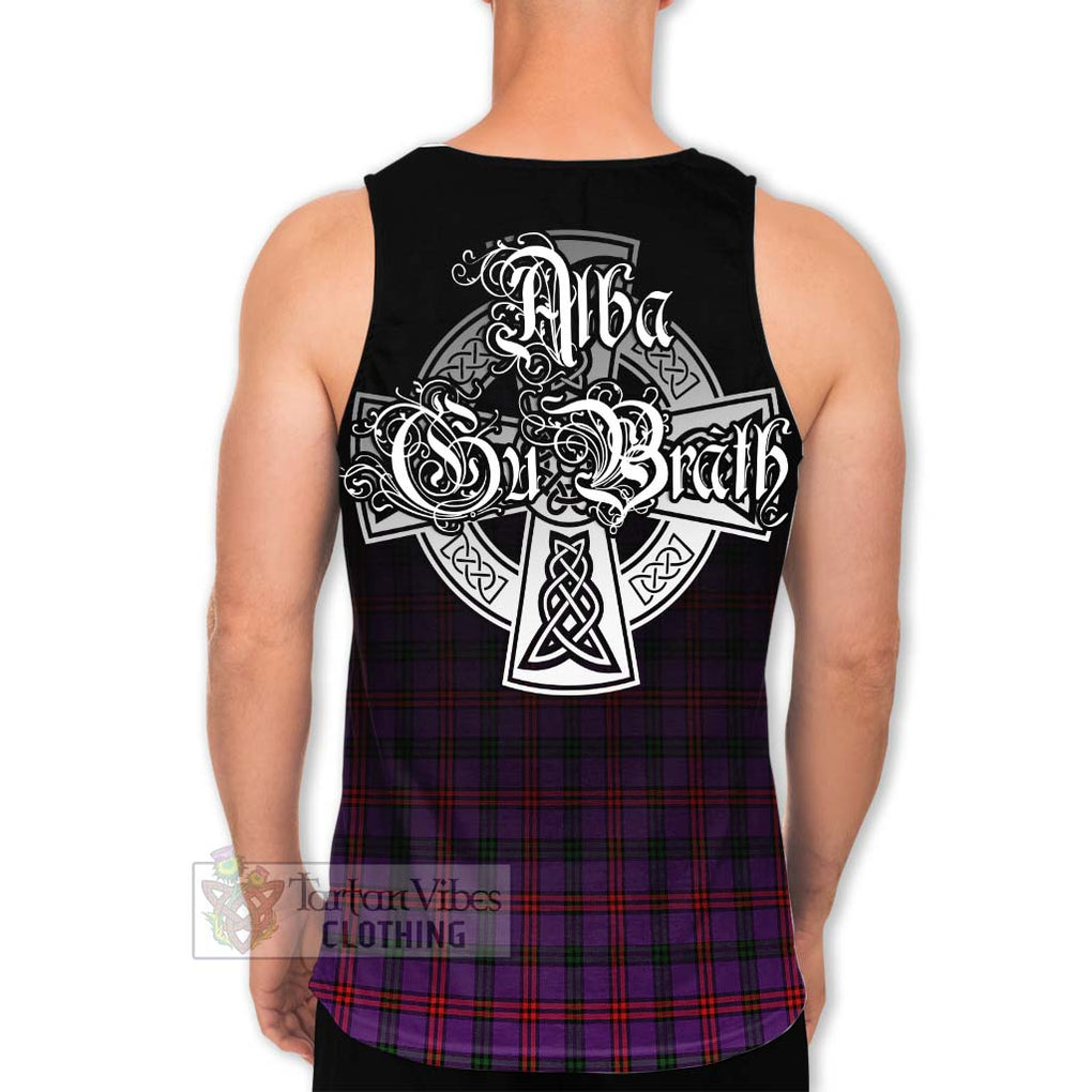 Tartan Vibes Clothing Montgomery Tartan Men's Tank Top Featuring Alba Gu Brath Family Crest Celtic Inspired