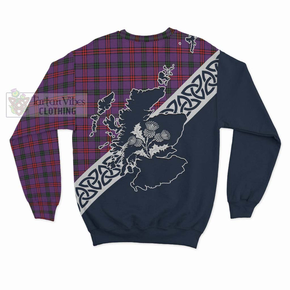 Tartan Vibes Clothing Montgomery Tartan Sweatshirt Featuring Thistle and Scotland Map