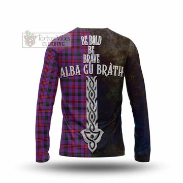 Montgomery Tartan Family Crest Long Sleeve T-Shirt Alba Gu Brath Be Brave Lion Ancient Style - Tartan Vibes Clothing
