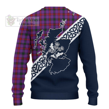 Montgomery Tartan Ugly Sweater Featuring Thistle and Scotland Map