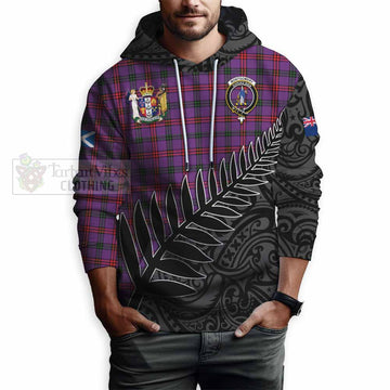 Montgomery Crest Tartan Hoodie with New Zealand Silver Fern Half Style