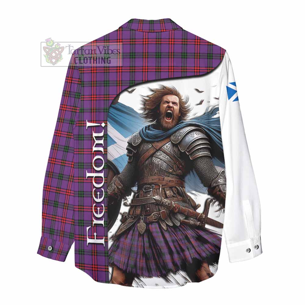 Tartan Vibes Clothing Montgomery Crest Tartan Women's Casual Shirt Inspired by the Freedom of Scottish Warrior