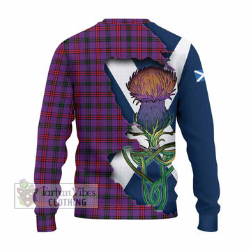Montgomery Tartan Family Crest Knitted Sweater Scottish Thistle Celtic Inspired - Tartan Vibes Clothing