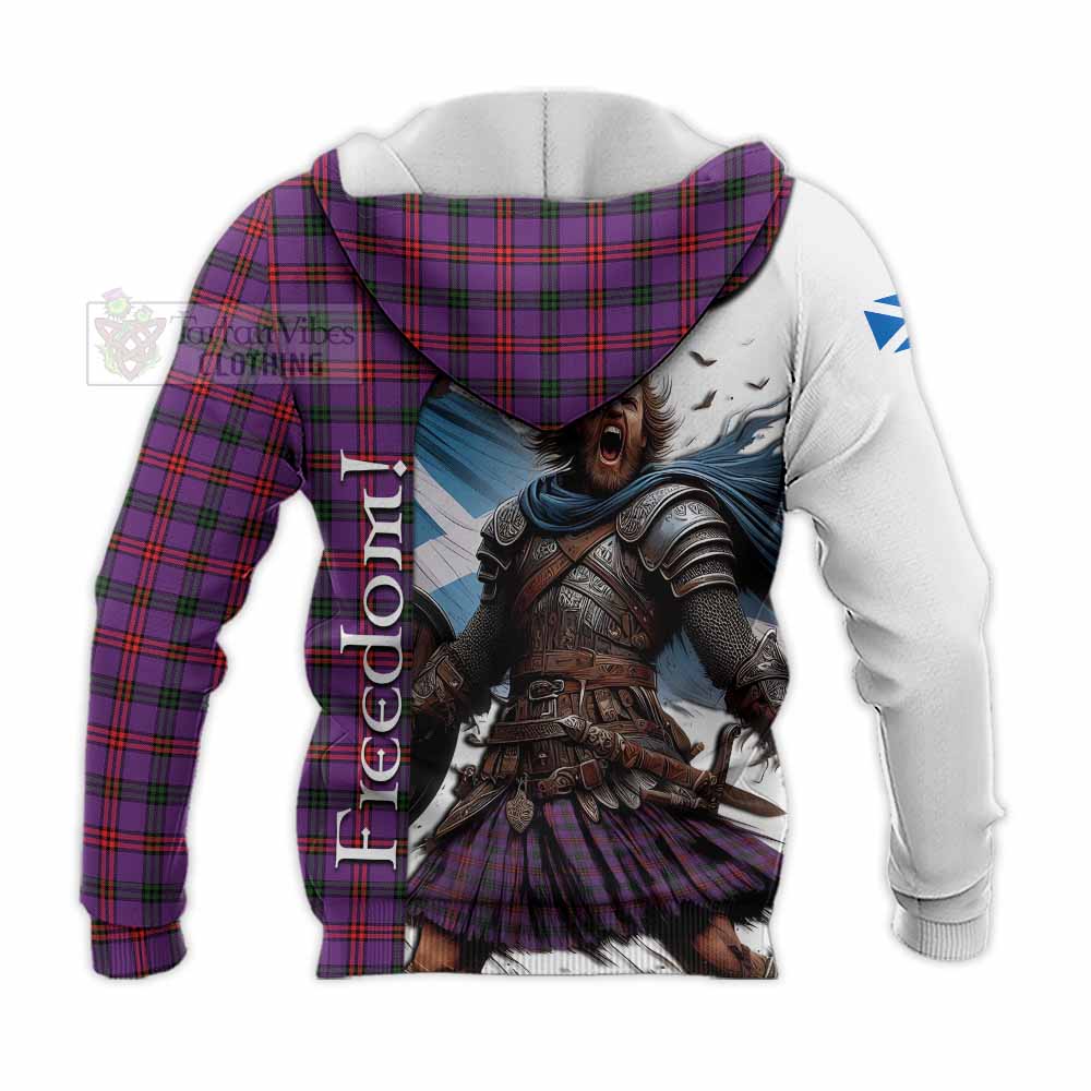 Tartan Vibes Clothing Montgomery Crest Tartan Knitted Hoodie Inspired by the Freedom of Scottish Warrior