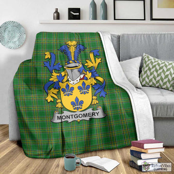 Montgomery Irish Clan Tartan Blanket with Coat of Arms